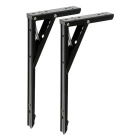 Кронштейн складной для столов и полок ТУНДРА, F001 , 2 шт., длина 300 мм., сталь, цвет черный   9703