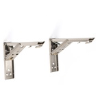 Кронштейн складной для столов и полок ТУНДРА, F001, 2 шт., длина 250 мм, нерж. сталь - Фото 6