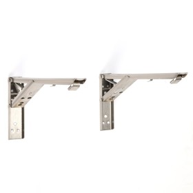 Кронштейн складной для столов и полок ТУНДРА, F001 , 2 шт., длина 300 мм., нержавеющая сталь   97039
