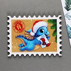 Магнит деревянный «Почтовая марка дракон», 8 х 6 см - Фото 4