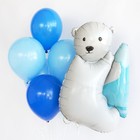 Шар фольгированный 35" «Полярный медведь» - фото 27105477