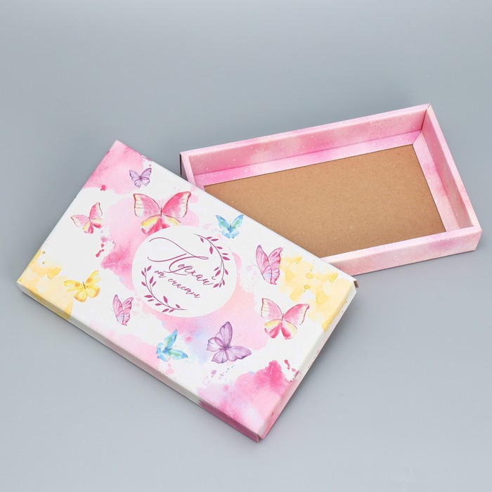 Коробка подарочная складная, упаковка, «Бабочки», 25.5 х 15 х 4 см - фото 1907883822