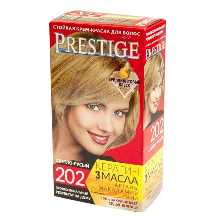 Краска для волос Prestige Vip's, 202 светло-русый - Фото 1