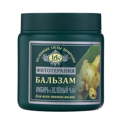 Бальзам для волос Iris Cosmetic «Фитотерапия», с имбирём и зелёным чаем, 500 мл
