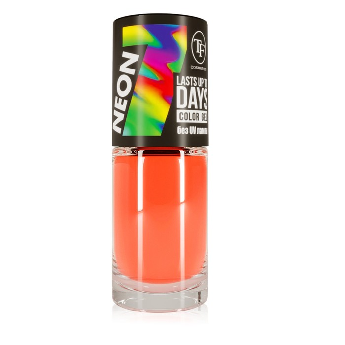 

Лак для ногтей TF Color Gel Lasts Up To 7 Days Neon, тон 312 Orange Fire, 8 мл