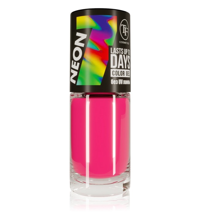 

Лак для ногтей TF Color Gel Lasts Up To 7 Days Neon, тон 313 Pink Boom, 8 мл