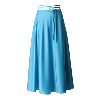 Юбка миди женская на запах MIST Classic Collection, размер 42-44 (S-M), голубая