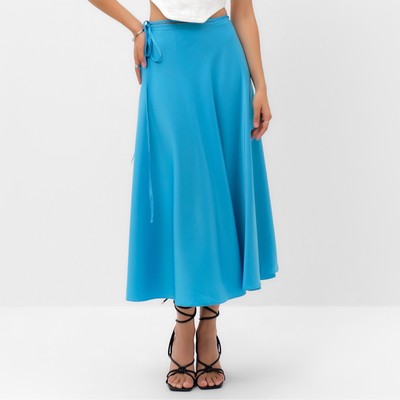 Юбка на запах миди женская MIST, Classic Collection, размер L-XL, голубая
