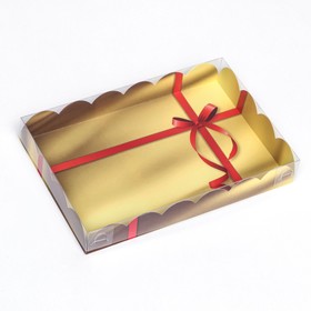 Коробка для печенья , "Золотой бант"22 х 15 х 3