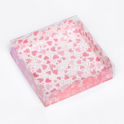 Коробка для печенья, «Сердца» 12×12×3