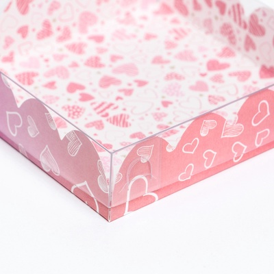 Коробка для печенья, «Сердца» 12×12×3