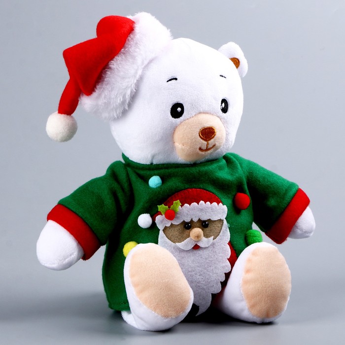 Елочная игрушка новогодняя Легпромснаб мишка плюшевый 11 см