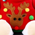 Мягкая игрушка «Мишка Лаппи» новогодняя, в красной кофте - фото 3625839