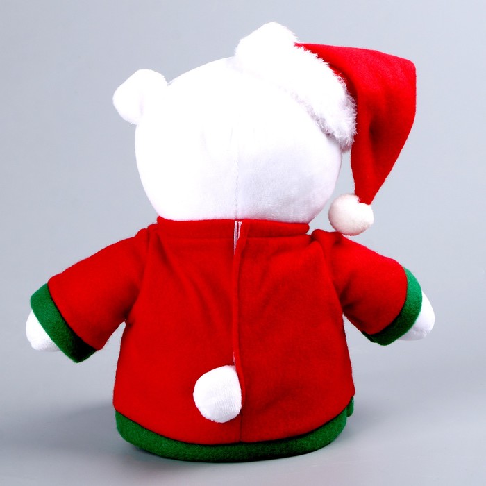 Мягкая игрушка «Мишка Лаппи» новогодняя, в красной кофте - фото 1882868986