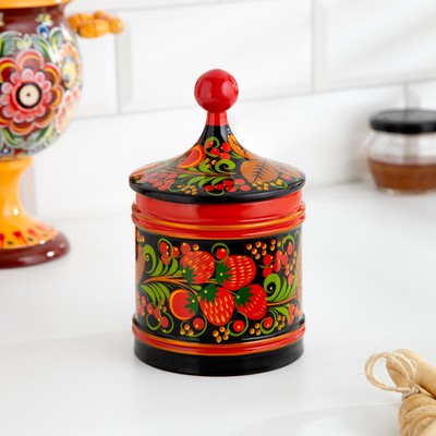 Кадочка, средняя, 9×14 см, хохлома, микс