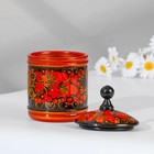 Банка для хранения сыпучих продуктов, кадочка, средняя, 9×14 см, дерево, хохлома, МИКС - Фото 9