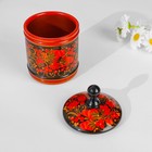 Банка для хранения сыпучих продуктов, кадочка, средняя, 9×14 см, дерево, хохлома, МИКС - Фото 10