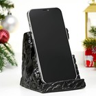 Подставка для телефона "Дракон" серебро, 11х10х10см - фото 51475670