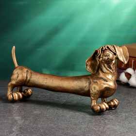 Фигура 'Собака Такса' бронза, 14х29х10см