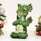 Фигура "Зеленый дракоша медитирует" 25х15х14см - Фото 2