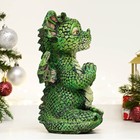 Фигура "Зеленый дракоша медитирует" 25х15х14см - Фото 4