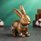 Фигура "Кролик с часами" бронза, 15см - Фото 2