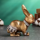 Фигура "Кролик с часами" бронза, 15см - Фото 4