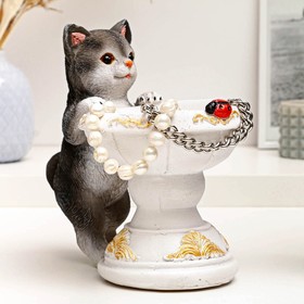 Подставка для мелочей "Котик с вазой"