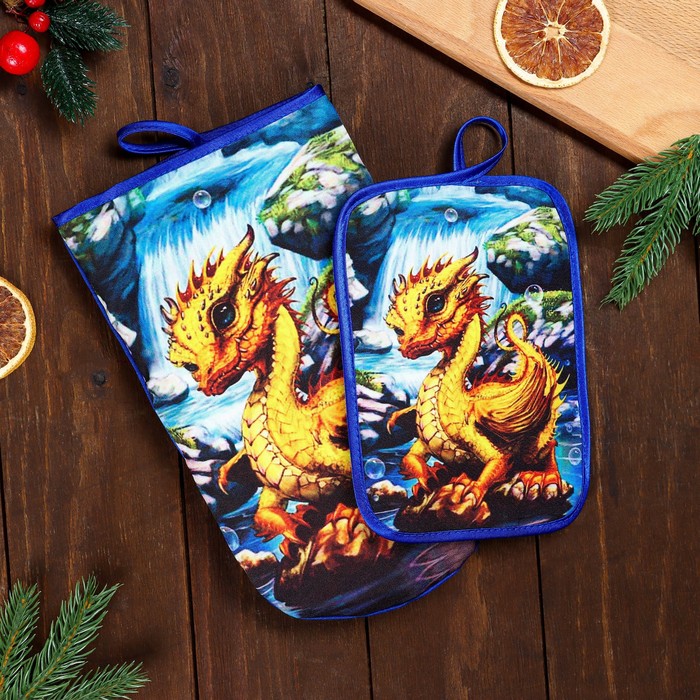 Прихватка и рукавица «Дракон»