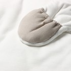 Конверт утепленный для новорожденных, цвет молоко/серый, рост 62 см - Фото 5