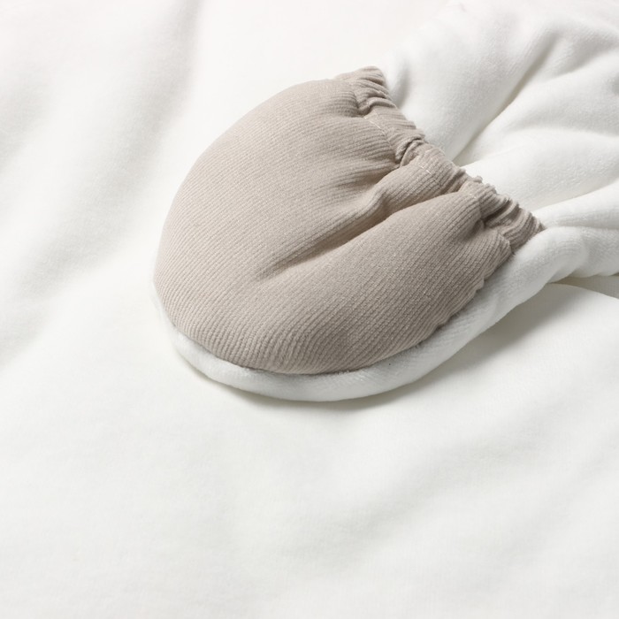 Конверт утепленный для новорожденных, цвет молоко/серый, рост 62 см - фото 1885812165