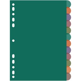 Разделитель листов A5 (175 x 210 мм) цветовой, 12 листов, "deVENTE. Marandi" полипропилен 140 мкм, индивидуальная упаковка