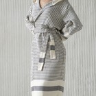 Халат банный женский «Ризе», размер S-M, цвет серый - Фото 2