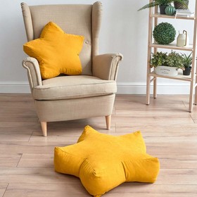 Декоративная подушка «Старс», размер 65х65х20 см, цвет жёлтый