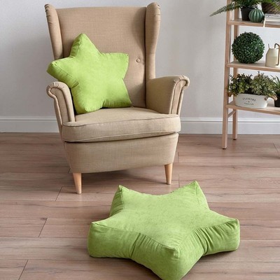 Декоративная подушка «Старс», размер 55х55х12 см, цвет зелёный