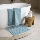 Комплект ковриков для ванны «Аврора», размер 50x60 cм, 60x100 см, цвет зелёный - фото 296813274