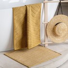 Комплект ковриков для ванны «Орта», размер 50x60 cм, 60x100 см, цвет горчичный - фото 301675289