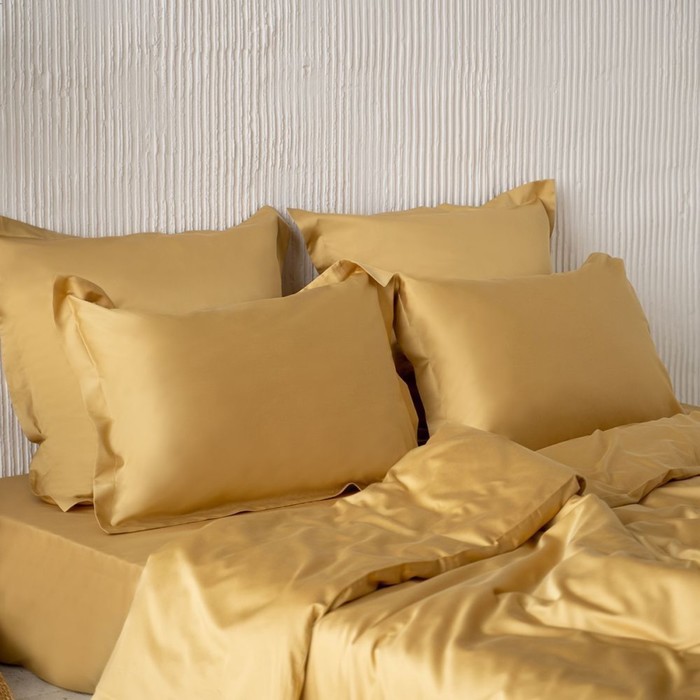 Комплект наволочек «Киа», размер 50x70 см, цвет золотой, 2 шт - Фото 1