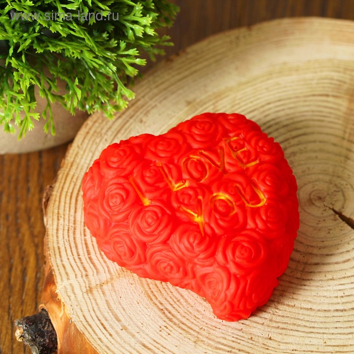 Сувенир световой "Сердечко"с датчиком от прикосновения с водой, горит разными цветам - Фото 1