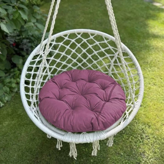 Подушка для качелей «Билли», диаметр 60 см, цвет бледно-розовый