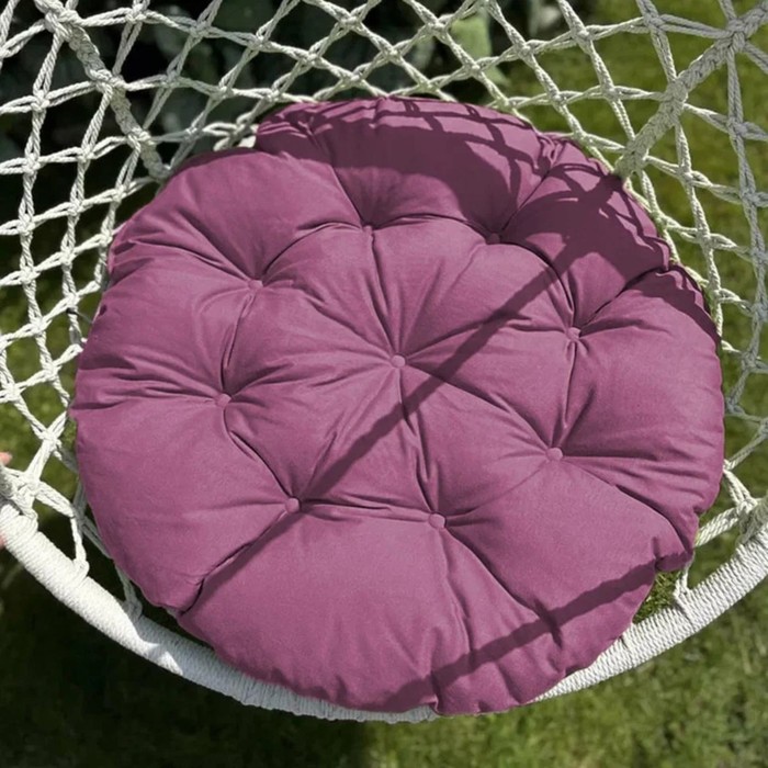 Подушка для качелей «Билли», диаметр 60 см, цвет бледно-розовый - фото 1881382844