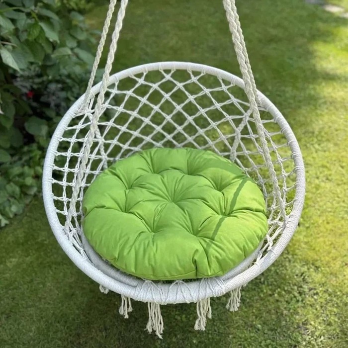 Подушка для качелей «Билли», диаметр 60 см, цвет зелёный