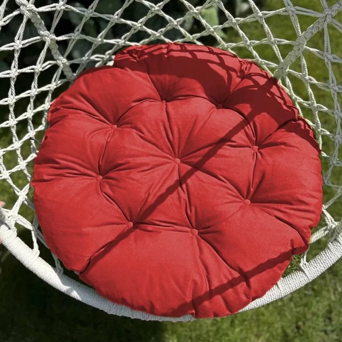 Подушка для качелей «Билли», диаметр 60 см, цвет красный - фото 1881382872