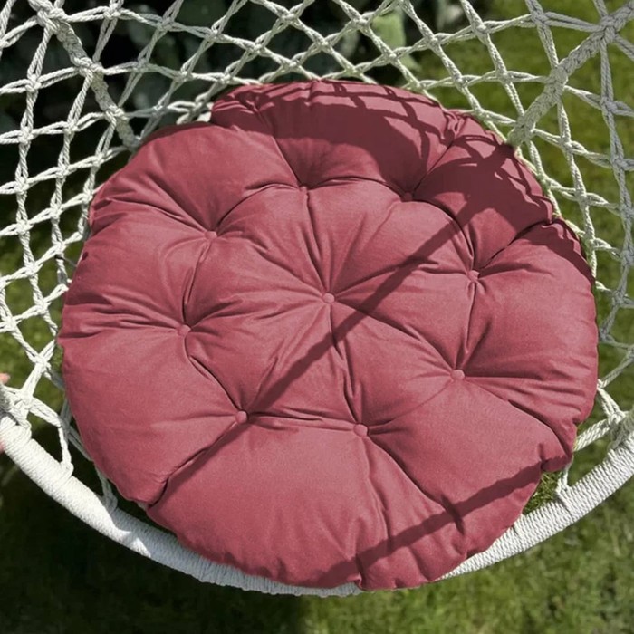 Подушка для качелей «Билли», диаметр 60 см, цвет малиновый - фото 1882869300