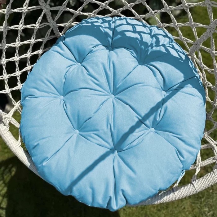 Подушка для качелей «Билли», диаметр 60 см, цвет небесно-голубой - фото 1882869318