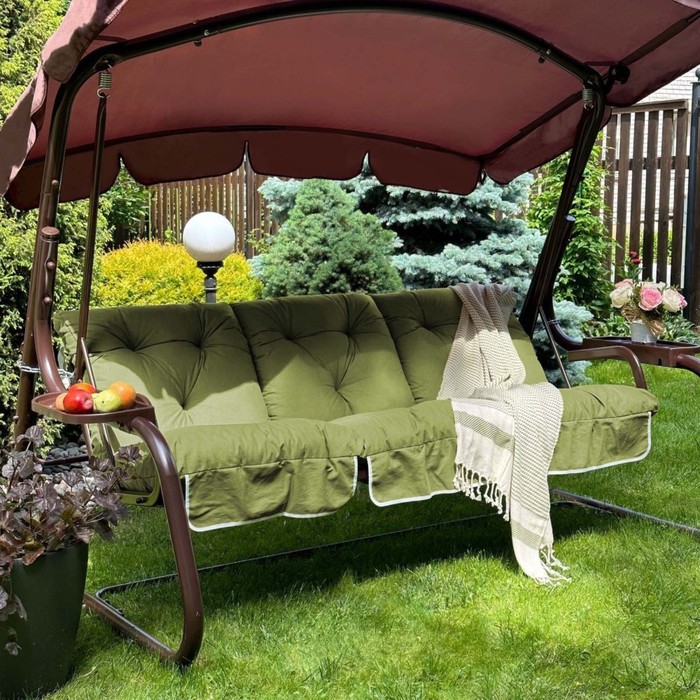 Подушка для качелей «Билли», размер 50х60х180 см, цвет травяной