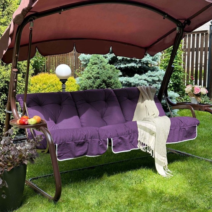 Подушка для качелей «Билли», размер 50х60х180 см, цвет фиолетовый