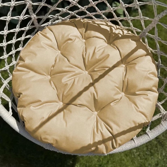 Подушка для качелей «Вилли», диаметр 60 см, цвет бежевый - фото 1881382995