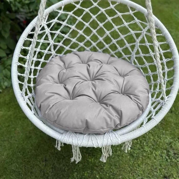 Подушка для качелей «Вилли», диаметр 60 см, цвет светло-серый - фото 1882869402