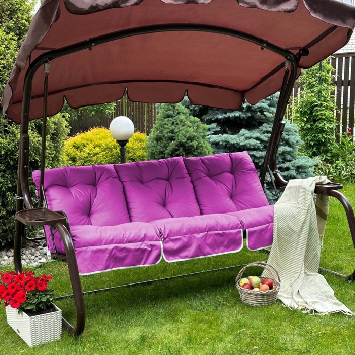 Подушка для качелей «Вилли», размер 50х60х180 см, цвет фиолетовый